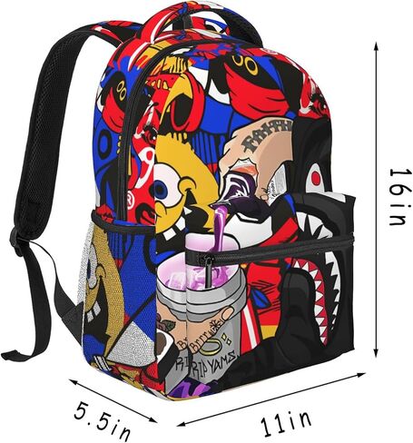Boys Fashion Backpack Cool Shark Camouflage Bag Large Capacity Boys Campus Backpack, Color2, One Size in Saudi Arabia