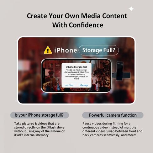 PioData iXflash 128GB iPhone iPad Flash Pen Drive USB 3.1 Apple MFi Certified Lightning Connector External Storage Memory Expansion for iOS Devices/Windows/Mac IXF-128-SG in Kuwait