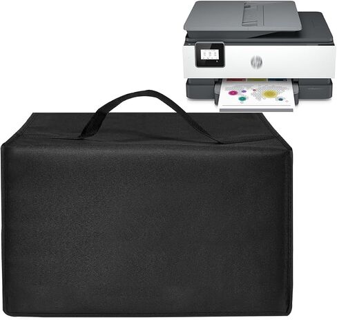 تغطية غبار الطابعة غلاف الهاتف غطاء نايلون مقاوم للغبار لمكافحة HP OfficeJet Pro 9125E/8139E/8135E/8015E اللاسلكي اللاسلكي الكل في واحد طابعات نفايات الحبر (أسود) in Kuwait