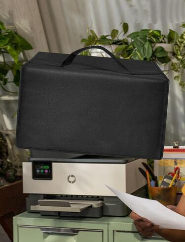 تغطية غبار الطابعة غلاف الهاتف غطاء نايلون مقاوم للغبار لمكافحة HP OfficeJet Pro 9125E/8139E/8135E/8015E اللاسلكي اللاسلكي الكل في واحد طابعات نفايات الحبر (أسود) in Kuwait