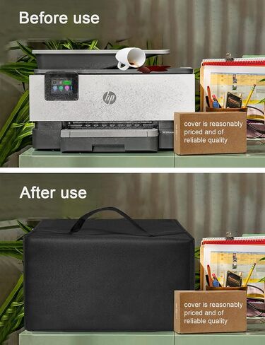 تغطية غبار الطابعة غلاف الهاتف غطاء نايلون مقاوم للغبار لمكافحة HP OfficeJet Pro 9125E/8139E/8135E/8015E اللاسلكي اللاسلكي الكل في واحد طابعات نفايات الحبر (أسود) in Kuwait
