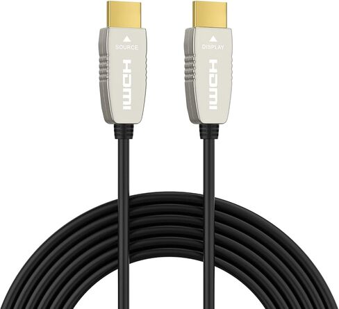 4K HDMI 2.0b Fiber Optic Cable, 4K@60Hz, HDR ARC, Ultra Slim 25FT | Fiber Optic Technology Reduces Interference Compared with Copper Cables for Reliable 4K Gaming and Home Theater in Saudi Arabia
