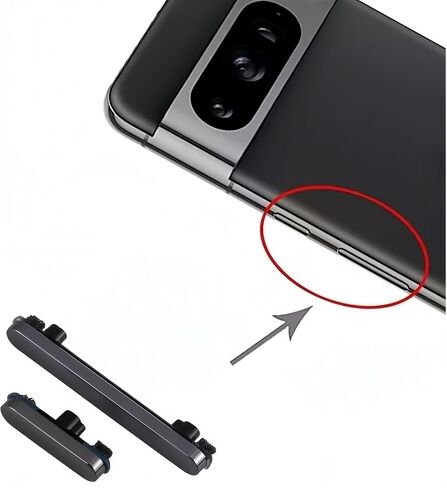 Power Volume Button Key Replacement for Google Pixel 8 Pro On/Off Button Side Volume UP/Down Button Pixel 8 Pro with Tools Repair Parts in Saudi Arabia