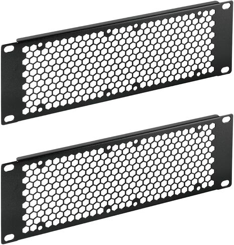 Tecmojo 2 Pack Vented 2U لوحة حواجز رف فارغة ، حشو لوحة تصحيح الصلب لربح الخادم 10 بوصة ، خزانة الشبكة ، مركز البيانات ، مختبرات المنزل ، الأسود in Kuwait