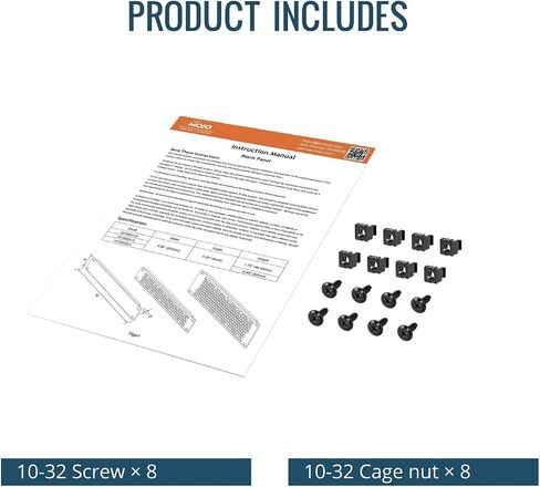Tecmojo 2 Pack Vented 2U لوحة حواجز رف فارغة ، حشو لوحة تصحيح الصلب لربح الخادم 10 بوصة ، خزانة الشبكة ، مركز البيانات ، مختبرات المنزل ، الأسود in Kuwait