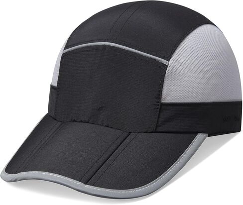 UPF50+ UV Protection Foldable Running Hat with Reflective Brim Quick Dry Breathable Mesh in Saudi Arabia