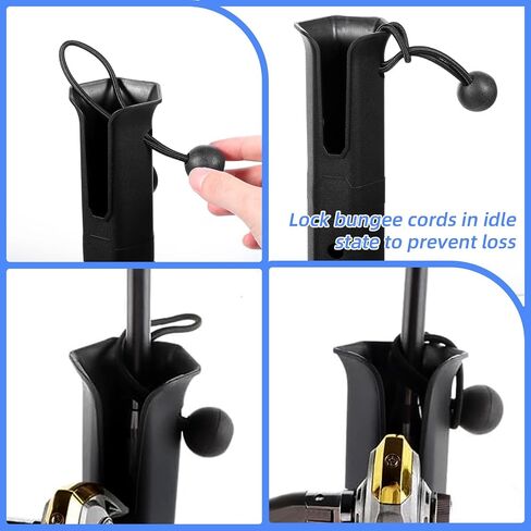 2 PCS Pole Mount Mounting Rod Rod للدراجة ، حامل قطب الصيد القابل للتدوير للدراجة مع مشبك جبل القطب ، رف قضبان الصيد لسيارة الشاطئ ، كرسي الصيد ، مركبة الصراف الآلي ، القوارب ، العربات in Saudi Arabia