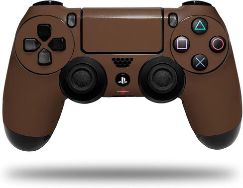 فينيل صائق الجلد متوافق مع Sony PS4 Controller PlayStation 4 الأصلي Slim and Pro Solid Collection Brown (وحدة تحكم غير متضمنة) in Saudi Arabia