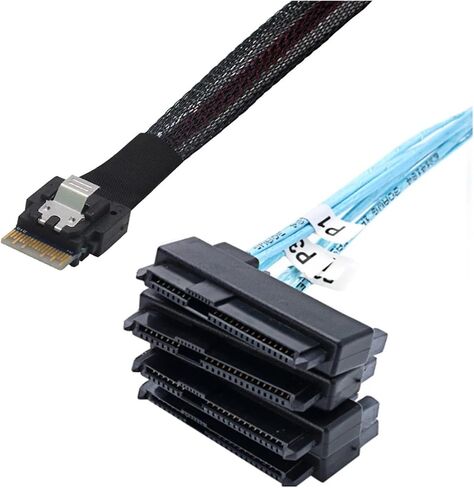 Reliable Performance PCIE Slimline S/AS 4.0 38pin SFF-8654 4i to SFF-8482 Server Cord, High-Speed Data Transfer(100cm) in Saudi Arabia