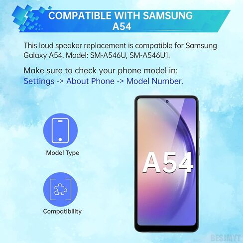 استبدال مكبر الصوت بصوت عالٍ مع قوس لـ Samsung Galaxy A54 Ringer Ringtone Module REPUST REPLIST REPLICE CLOST SOUND BUSHER REPAR in Saudi Arabia