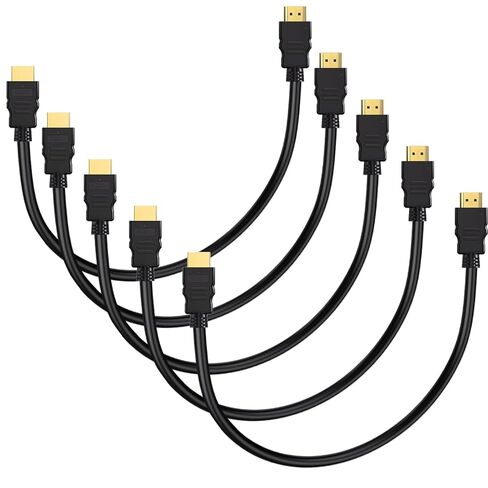 HDMI Cable 1ft 5-pack ، Short HDMI Patch Cord Cord Male 4K@60Hz ، HDMI CL3 محمي مصنّف الحاسوب مع HDCP 2.2 ، HDR ، 3D ، ARC for Flight ، Switch ، KVM ، TV ، PC ، Monitor in Kuwait