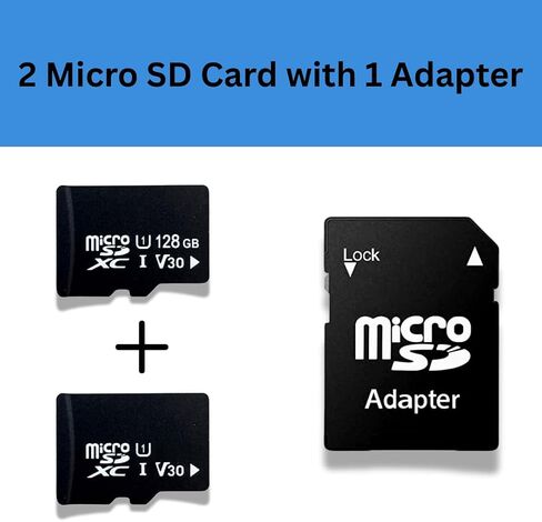 بطاقة Micro SD ، حزمة الذاكرة المزدوجة-U1-128GB + واحد إضافي (16 ~ 128GB) + محول SD واحد ، الفئة 10 (128 جيجابايت ، + 128 جيجابايت) in Saudi Arabia