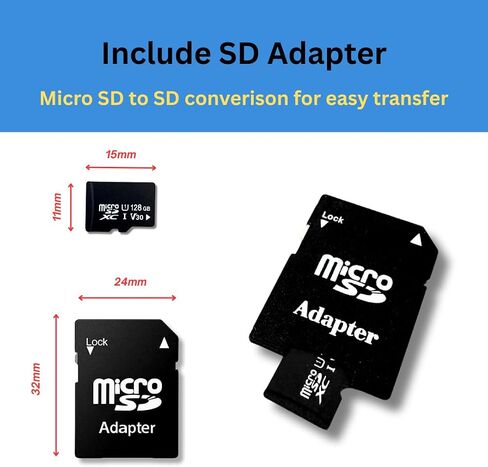 بطاقة Micro SD ، حزمة الذاكرة المزدوجة-U1-128GB + واحد إضافي (16 ~ 128GB) + محول SD واحد ، الفئة 10 (128 جيجابايت ، + 128 جيجابايت) in Saudi Arabia
