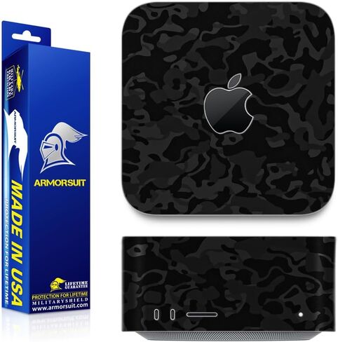 Armorsuit Militaryshield Black Shadow Skin Skin Wrap for Apple Mac Studio in Saudi Arabia