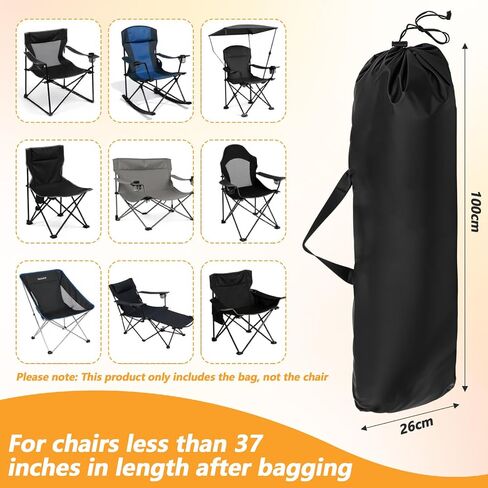 أكياس استبدال كرسي التخييم 39.4 بوصة حقيبة كراسي محمولة مع حزام ، أكياس كرسي في الحديقة ، استبدال كيس كراسي التخييم للأرجوحة للأرجو in Saudi Arabia