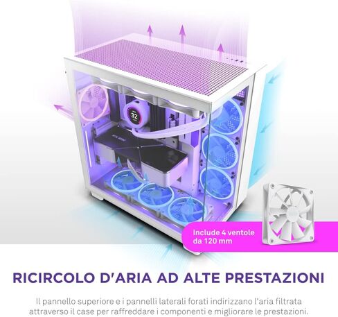 NZXT H9 ELITE CM-H91EW-01 Dual-Chamber ATX ATX ، تتضمن علبة ألعاب PC PC-AWOR in Saudi Arabia