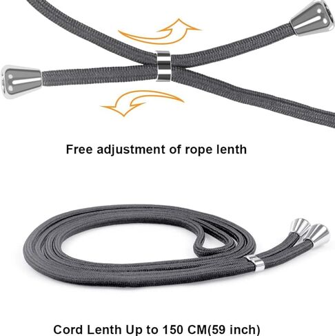 YESPURE مصمم لـ Google Pixel 8 CLASE مع حزام الحبل القابل للتعديل لينة TPU TPU مضاد للخلع مضاد للصدمات الغلاف والحماية المقاوم للصدمات في Google Pixel 8-رمادي in Kuwait