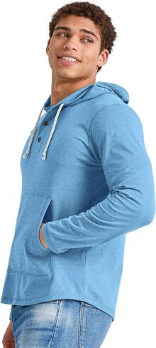 بلوفر بغطاء للرأس للرجال من Hanes Originals، جيرسي ثلاثي المزيج in Kuwait