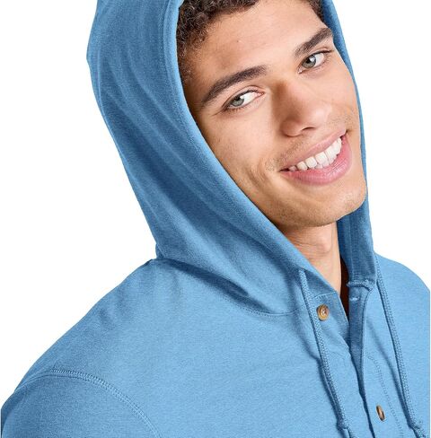 بلوفر بغطاء للرأس للرجال من Hanes Originals، جيرسي ثلاثي المزيج in Kuwait