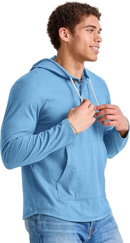 بلوفر بغطاء للرأس للرجال من Hanes Originals، جيرسي ثلاثي المزيج in Kuwait