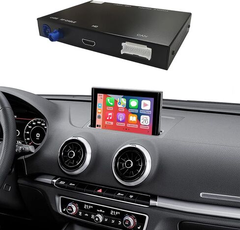 Ninetom Wireless CarPlay Android Auto Retrofit Kit Compatible with 2013-2018 Audi A3/S3, Carplay Module Receiver Box Support Navigation, Maps, Music, Mirroring, Camera in Saudi Arabia
