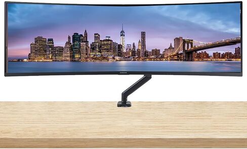 HP ELITERISPLAY E45C G5 45 بوصة 5120 × 1440 شاشة منحنية DQHD ، مع قفص الاتهام الكامل ، Ethernet ، DisplayPort ، مكبر الصوت وحامل المكتب in Saudi Arabia