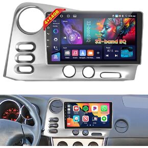 [4+64G] for Toyota Matrix Radio 2003-2004 Pontiac Vibe Radio 2003-2008 Car Stereo with Wireless Carplay Android Auto, 9" HD Touchscreen with WiFi GPS Bluetooth5.0 FM/RDS Radio 32EQ SWC in Kuwait