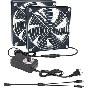 Blower Cooling Fan 120x25mm 110V 220V AC Powered Cooling Fan Dual-Ball Bearings 3 to 12V Speed Controller Fan for Receiver DVR Compatible with Playstation Xbox Component in Kuwait