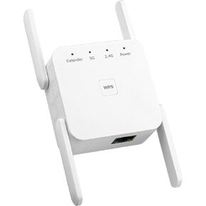 WIFI Extender Signal Booster ، 1200Mbps Dual Band WiFi مكرر 2.4/5 جيجا هرتز يغطي ما يصل إلى 7600 قدم مربع و 40 جهازًا ، موسع إشارة WiFi اللاسلكي مع إشارة إنترنت منفذ Ethernet للمنزل in Kuwait