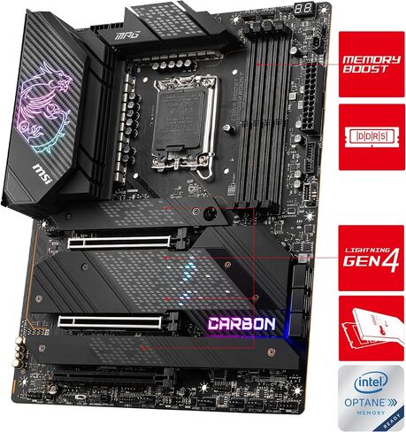MSI MPG Z690 Carbon Intel Z690 LGA 1700 ATX DDR5-SDRAM اللوحة الأم (متجددة) in Saudi Arabia