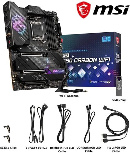 MSI MPG Z690 Carbon Intel Z690 LGA 1700 ATX DDR5-SDRAM اللوحة الأم (متجددة) in Saudi Arabia