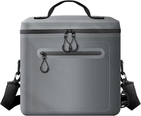 حقيبة مبردة معزولة ، 7/16/30 يمكن أن تنهار مع فتاحة الزجاجة لمبردات الغداء للنزهة والشاطئ والعمل والرحلة - أكياس مبردات الجليد الناعمة مع سحاب محمول مواقف مستقيمة in Kuwait