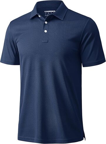MAGCOMSEN Men's Polo Shirts 3 Buttons Casual Work T Shirts Quick Dry Short Sleeve Golf Shirt Pique Jersey Outdoor Performance in Kuwait