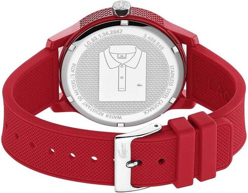 Lacoste Men's L.12.12. Quartz TR90 Case and Rubber Strap Casual Watch, Color: Blue (Model: 2010987) in Kuwait
