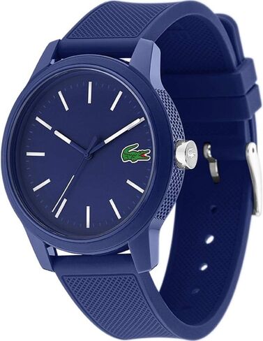 Lacoste Men's L.12.12. Quartz TR90 Case and Rubber Strap Casual Watch, Color: Blue (Model: 2010987) in Saudi Arabia