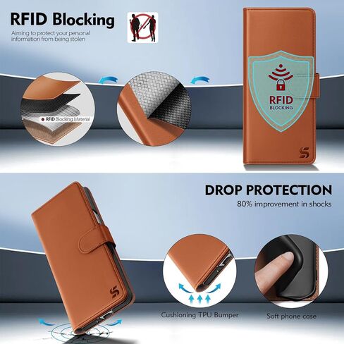 متوافق مع Samsung Galaxy Z Fold7 محفظة مع حامل البطاقة ، أضعاف 7G CASE PHONE CASE WOND RFID حجب PU PU LEATHY COVER in Kuwait