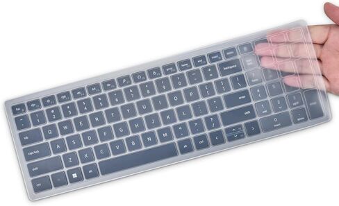 Keyboard Cover Skin Compatible with Dell Pro Wireless Keyboard KM5221W KM7321W, KB700 / KB500, Dell Pro Plus KM7321W Desktop Keyboard Protector, Black in Saudi Arabia