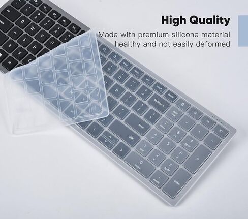 Keyboard Cover Skin Compatible with Dell Pro Wireless Keyboard KM5221W KM7321W, KB700 / KB500, Dell Pro Plus KM7321W Desktop Keyboard Protector, Black in Saudi Arabia