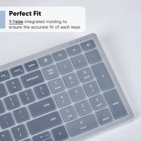 Keyboard Cover Skin Compatible with Dell Pro Wireless Keyboard KM5221W KM7321W, KB700 / KB500, Dell Pro Plus KM7321W Desktop Keyboard Protector, Black in Saudi Arabia