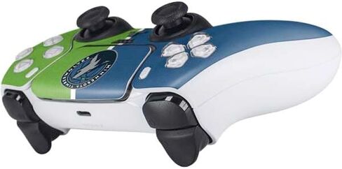 Skinit Decal Gaming Skin Compatible with PS5 Controller - Officially Licensed NBA Minnesota Timberwolves Hardwood Classics Design in Saudi Arabia
