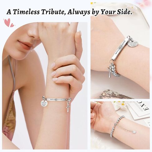 abooxiu Urn Bracelet for Ashes Cremation Bracelet for Ashes Stainless Steel Ash Bracelet for Men Women Memorial Ashes Holder Cremation Bangles for Human Ashes in Kuwait