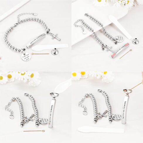 abooxiu Urn Bracelet for Ashes Cremation Bracelet for Ashes Stainless Steel Ash Bracelet for Men Women Memorial Ashes Holder Cremation Bangles for Human Ashes in Kuwait