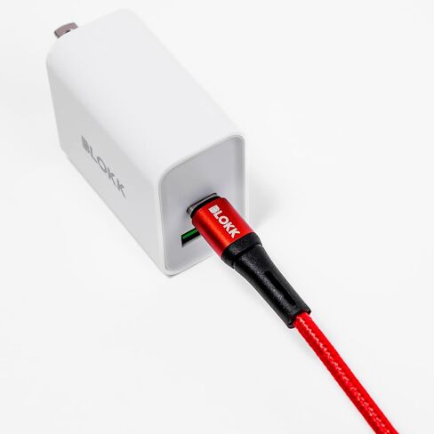 Blokk 3ft USB C إلى كبل البرق ، شاحن iPhone من نايلون أحمر - شحن سريع متوافق مع iPhone و iPad و AirPods - UL معتمد in Saudi Arabia