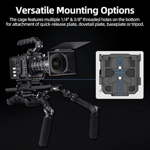 Nitze Cage for Z Cam E2 Mark II Series ، E2-S6 Mark II / E2-F6 Mark II / E2-M4 Mark II ، مع أحذية باردة مدمجة وقضبان الناتو-T-Z03A in Saudi Arabia