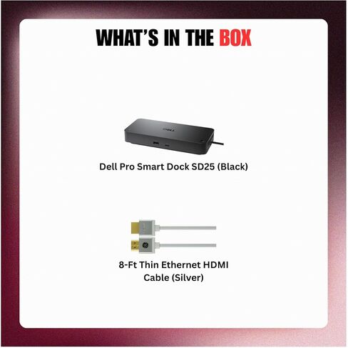 Dell Pro Smart Dock SD25 130W Power Delivery and Remote Management (Black) Bundle with HDMI Cable (2 Items) in Saudi Arabia