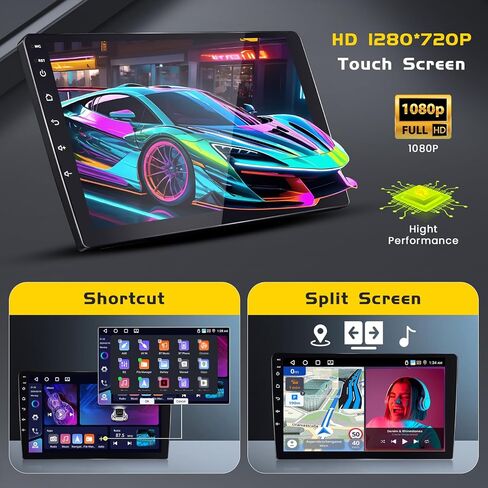[4+64g] لراديو Toyota Matrix 2003-2004 Pontiac Vibe Radio 2003-2008 Car Stereo مع Carplay Android Auto ، شاشة تعمل باللمس 9 "HD مع WiFi GPS Bluetooth5.0 FM/RDS Radio 32EQ SWC in Kuwait
