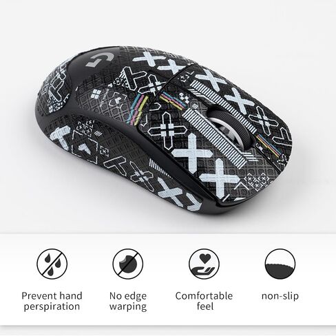 2-in-1 ، شريط قبضة الماوس المضاد للانزلاق لـ Logitech G Pro X Superlight ، Superlight 2 ألعاب اللاسلكية ، جلود الماوس مسبقًا للألعاب ، مقاومة للعرق (مجموعة بيضاء + مجموعة سوداء) in Kuwait