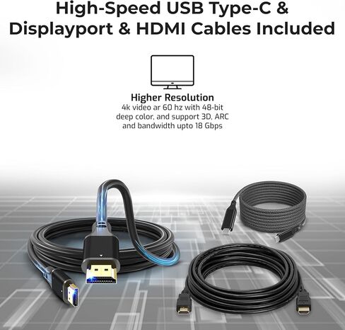 محطة إرساء HP لشاشة الكمبيوتر المحمول وشحن حزمة الشحن-USB-C G5 Dock 5YH27AV#ABA مع محول 120W + كابل HDMI + كابل DisplayPort + Cable Cable + Cable + Microfiber (متجدد) in Kuwait