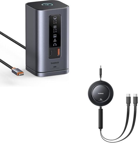 محطة إرساء BASEUS و 100W 2 في 1 USBC إلى كابل شحن USBC متعدد الشحن in Saudi Arabia