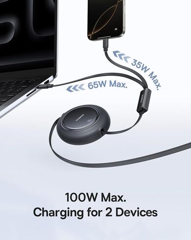 محطة إرساء BASEUS و 100W 2 في 1 USBC إلى كابل شحن USBC متعدد الشحن in Saudi Arabia